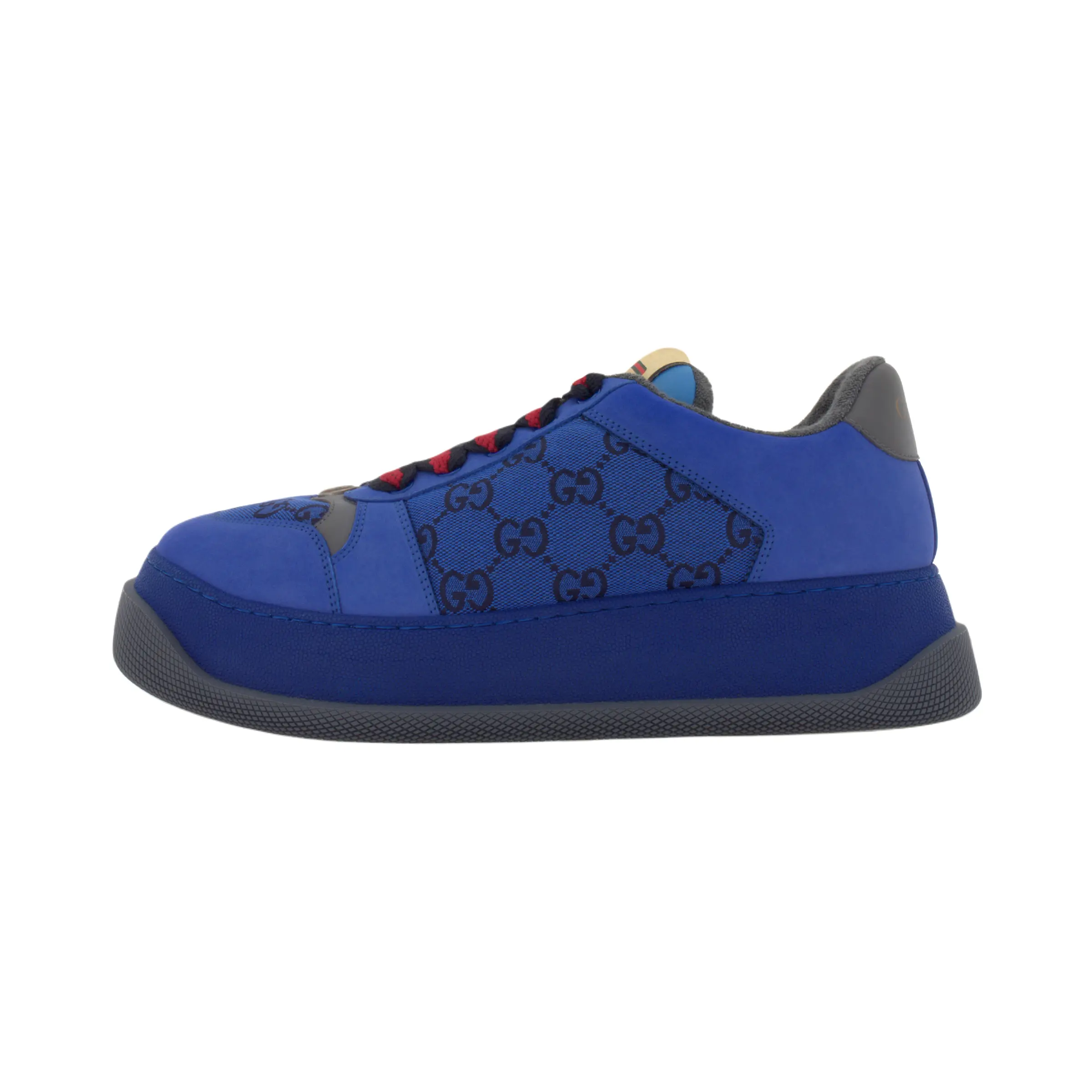 Gucci Screener Dirty Sneakers for Men – Casual Low-Top Blue Fashion Shoes Verifiable, with credentials and supporting global authentication