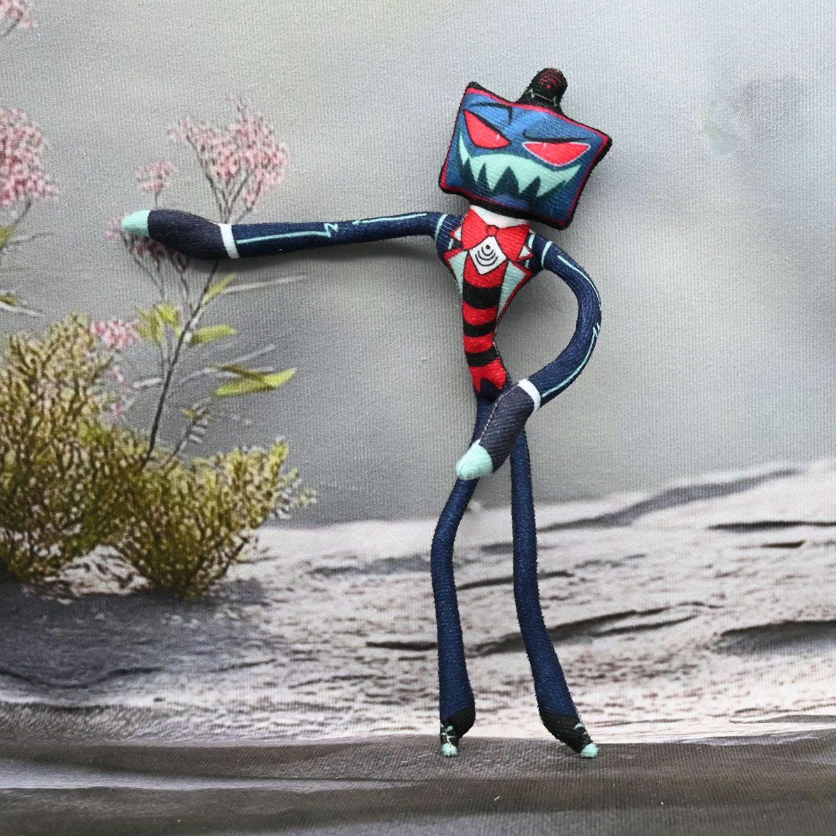 Hazbin Hotel S2 Villainous Vox Plush Toy Soft Stuffed Cartoon Doll Abstract Joint Flexible For Fans Movie TV Collectible Item