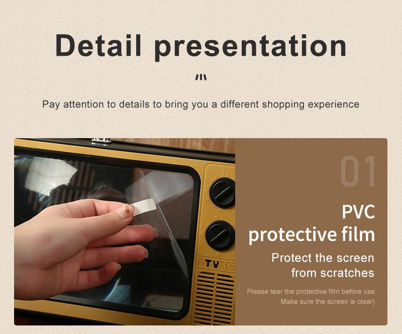 Phone Screen Magnifier Enlarged Expand Stand Phone Holder HD Video Amplifier Eyes Protection Retro TV Box