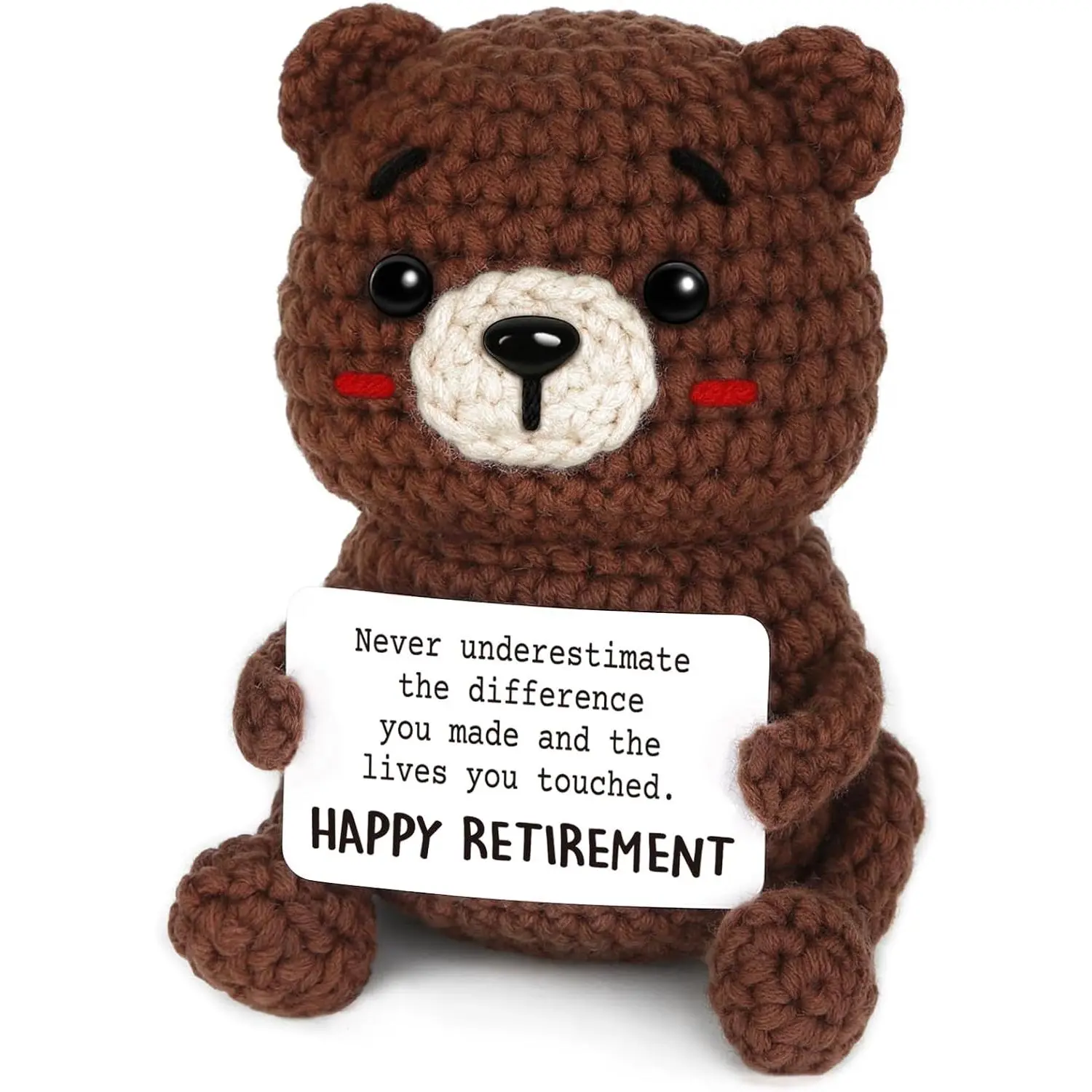 Gifts for Women Men,  Positive Crochet  Decor, Happy  Gifts for Coworkers  Mom  Nurse Teacher, Retired  for Women