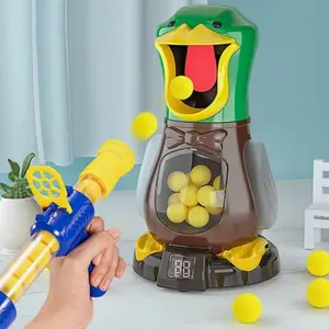Interactive Duck Shooting Toy Set, Educational Indoor Outdoor Game Props, No Battery Needed, Glowing Sound Effects, Perfect Gift for Kids