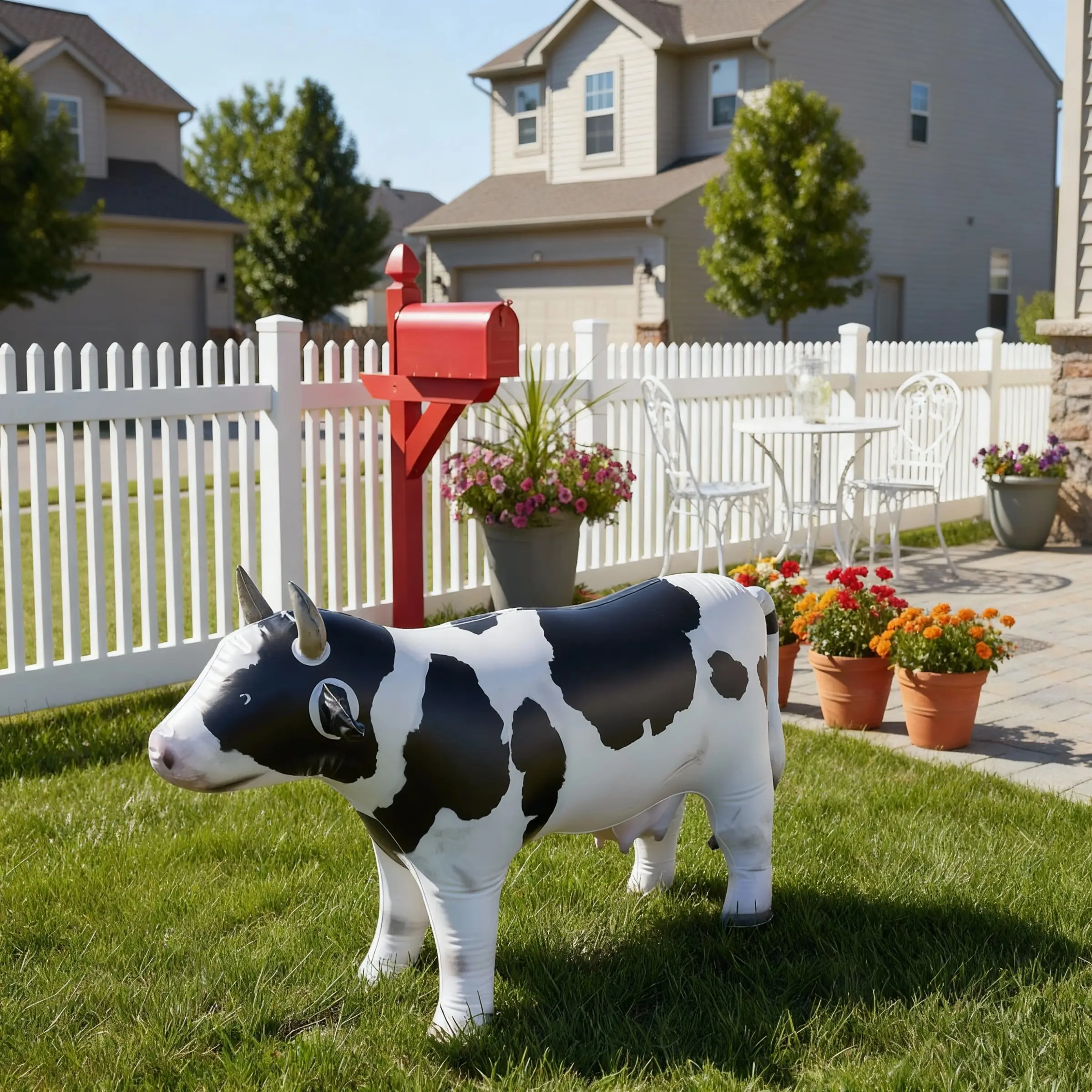 Large Inflatable Cow, Realistic and Cow, Party Decor, Farm Theme, Birthday, New Year Gift, Photo Prop, Durable, Reusable