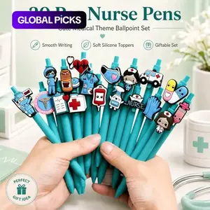 20 Pcs Teal, Medical Themed Nurse Doctor Gel Ink Pens Rollerball Pen Set, Medical Record Hospital Pens with Colorful Medical Charms, Nurses Day Gift, for Nurses, Medical Assistants, Nursing Students, Trendy Nurse Gadgets & Medical Supplies #GLOBAL PICKS
