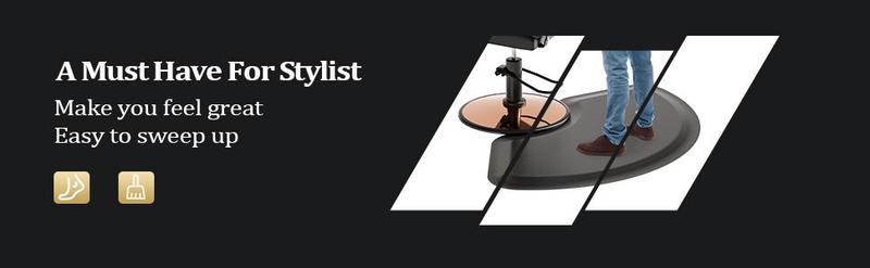 OmySalon Salon Floor Mat Anti Fatigue Thick Barber Chair Mats, Salon Mat for Hair Stylist Standing, Barbershop Beauty Spa Hairdressing Shampoo Equipment