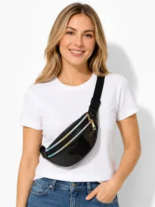 Fashion Laser Bum Bag for Women and Teens, Reflective Festival Crossbody Bag with Adjustable Belt Strap, Trendy Streetwear Chest Pack for Concert Hiking Running Travel, Cute Gift for Wife Girlfriend Daughter Best Friend