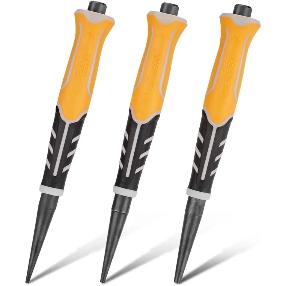 3- Professional Pin Punch Set - CRV Steel Black Oxide Punches (1/32", 1/16", 3/32") for Gunsmithing, Automotive & Metalworking -  Pin & Watch Repair Tool Kit