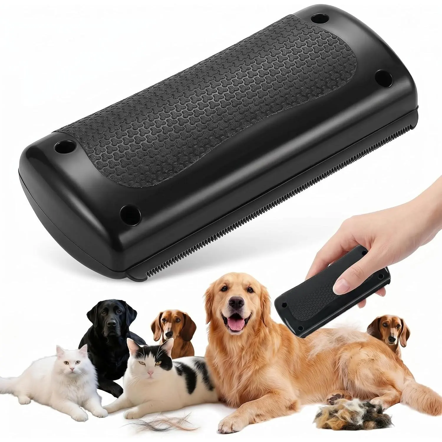 Deshedding Brush for Dogs Cats Horses Removes Loose Hair Pet Hair Removal Tool with Easy-Hold Handle 1PCS
