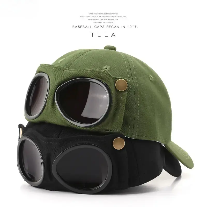 Men’s Korean Style Pilot Baseball Cap – Curved Brim Casual Sun Hat, Glasses-Friendly Design, Lightweight Summer Sun Protection Hat for Men