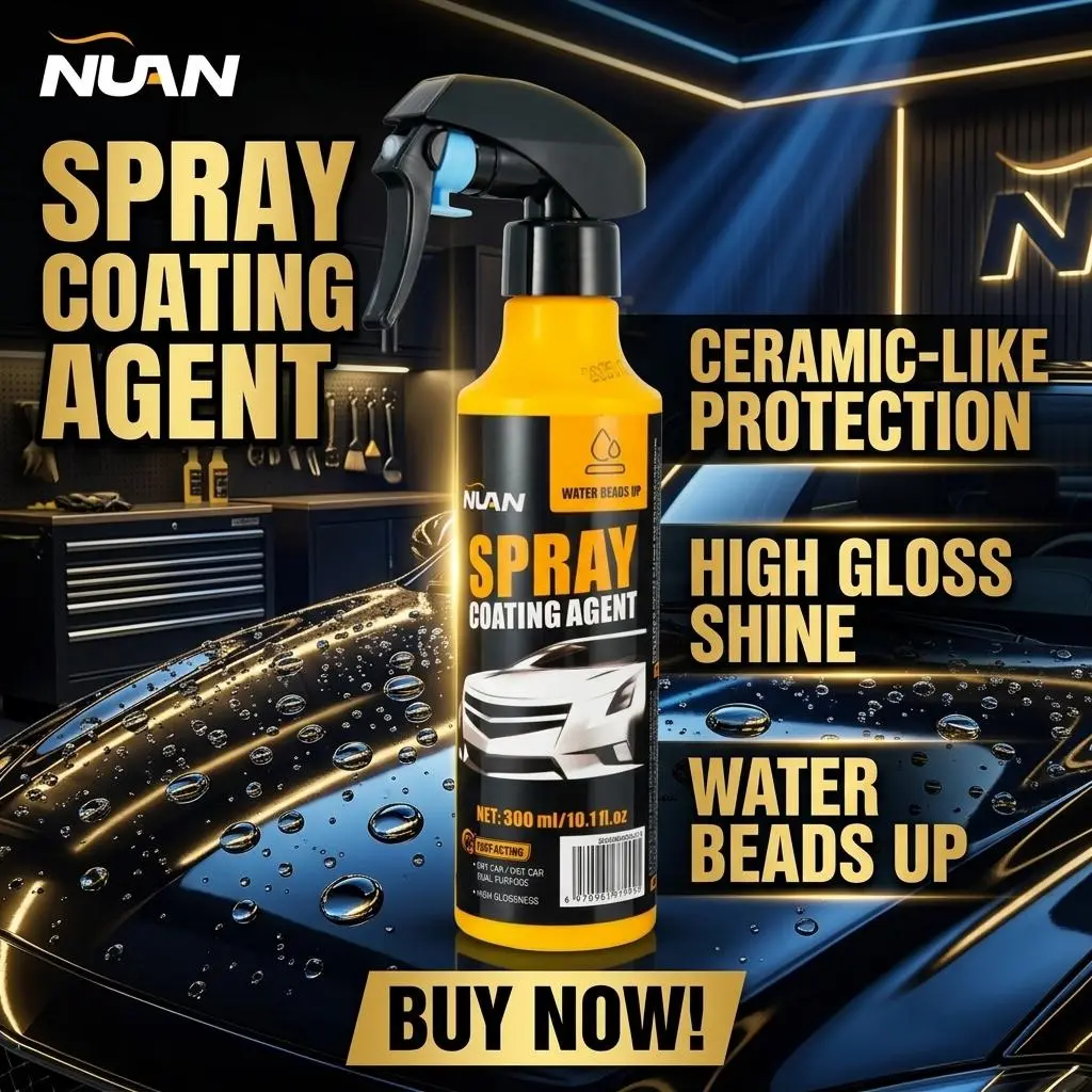 Spray coating agent；NUAN nano car coating sprayNUAN Nano Car Coating – 300ml fast-acting polish and sealant, long-lasting hydrophobic protection for daily car care