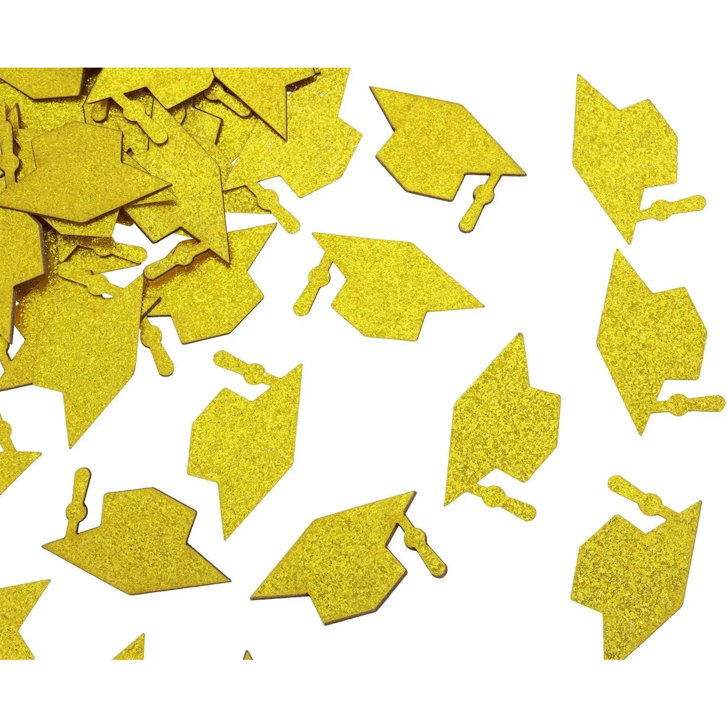 100 count Graduation Cap Table Confetti Decor Glitter Graduation Hat Decoration for High School College Grad Party Decor  Favor Envelope Decal Scatter Bless Confetti ()