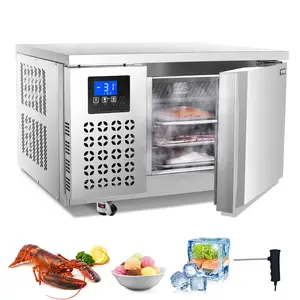 【DealsForYouDays】VEVOR Commercial Blast Freezer, 80 L/ 2.8 Cu. ft Blast Chiller with 3 Trays, Blast Chiller Freezer Chest with 4 Freezing Modes, Stainless Steel Food Blast Freezer with Casters for Restaurant, Seafood