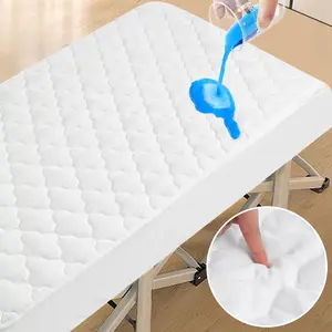 Cot Mattress Protector Pad Waterproof Quilted 30" x 75", Breathable & Cooling Cot Mattresses Cover Fitted for Daybed/Rollaway/Narrow Twin Bed/Camping/RV Bunk with Deep Pocket Up to 10", (White)