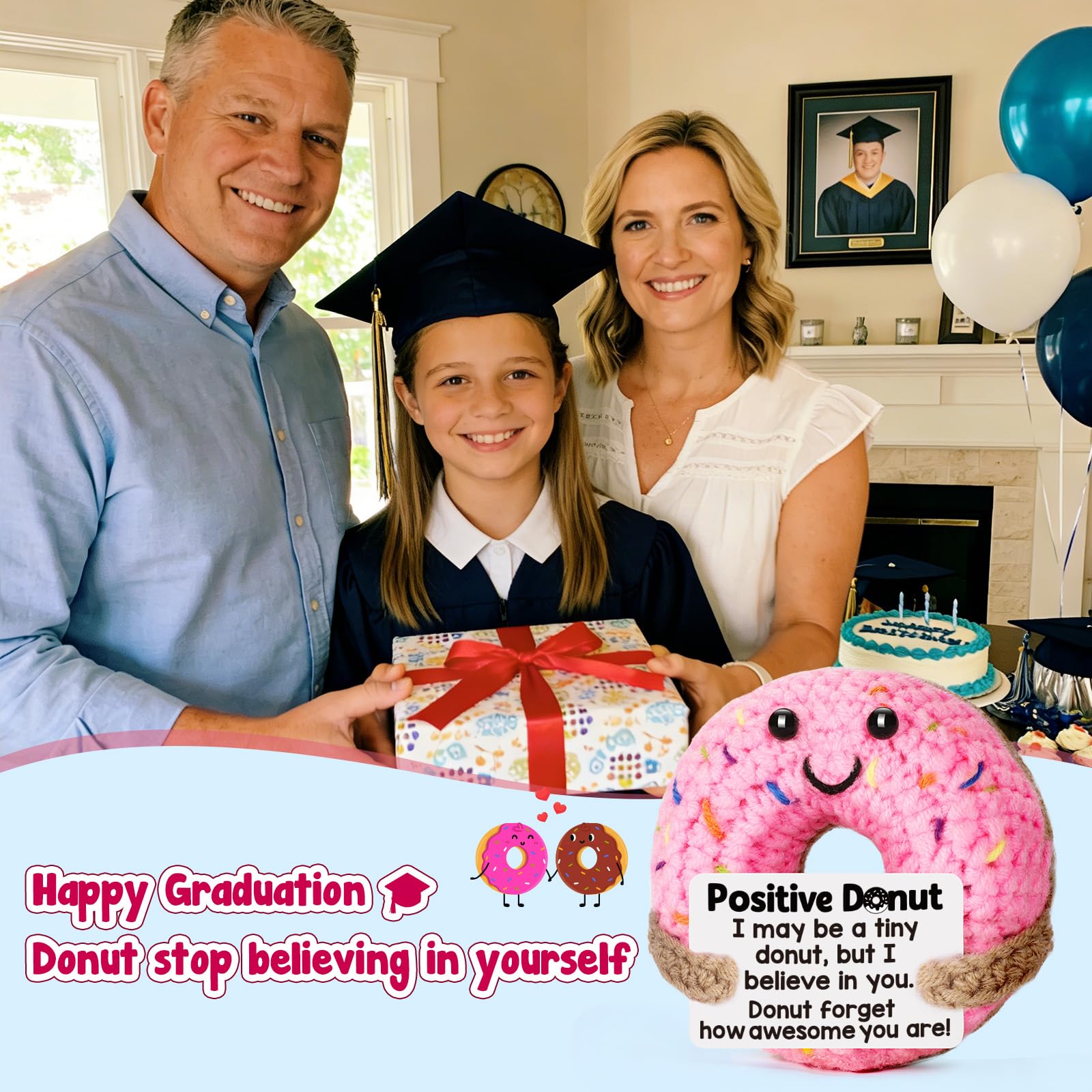 Mini Hand Knitted Donut Plush Toy, Super Soft Cozy Stress Relief Buddy, Cute Keychain Bag Pendant Backpack Charm, Desk Car Home Decor Aesthetic, Sweet Gift For Birthday Valentines Mothers Day Teachers Graduation, Unique Handmade Stuffed Animal Collectible