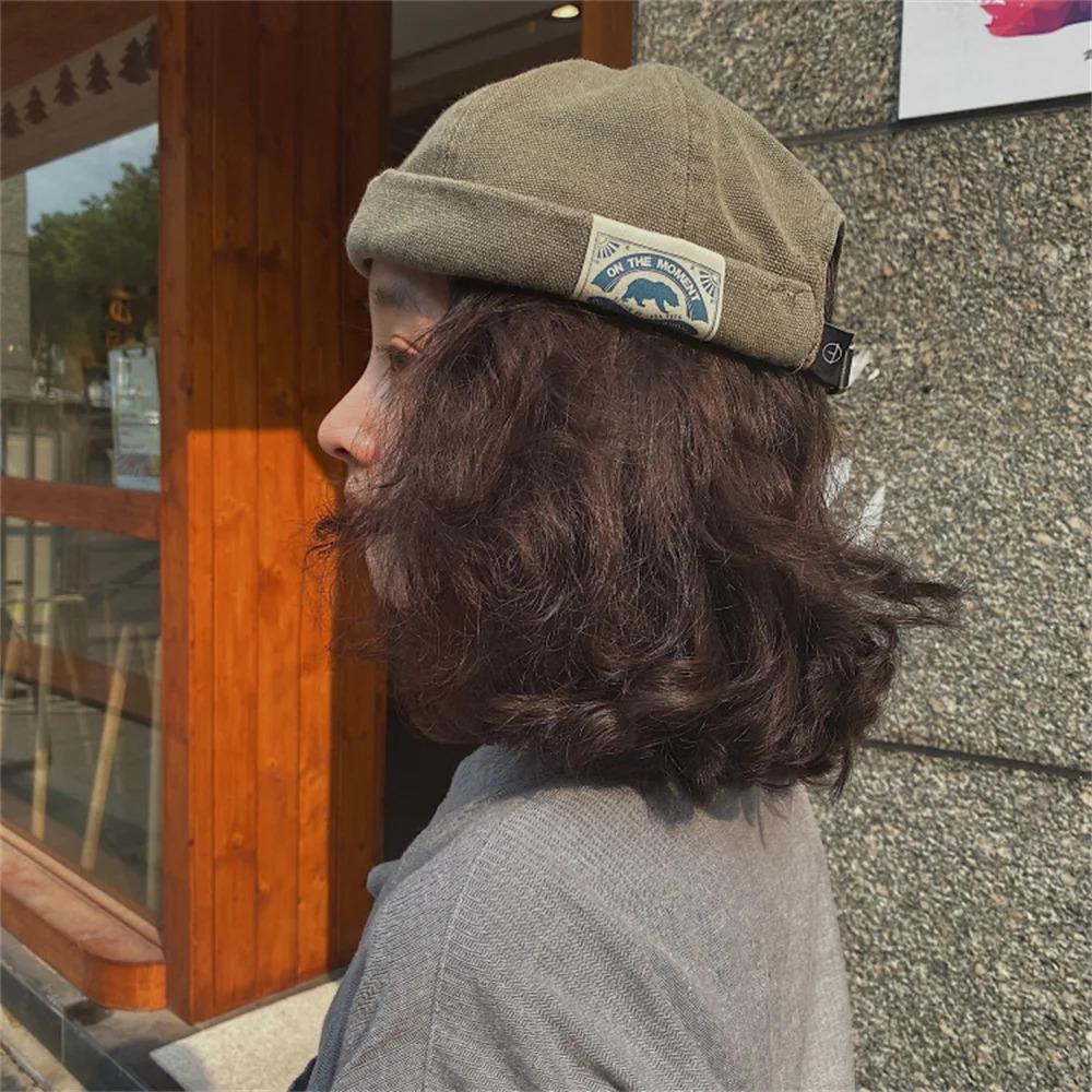 Fashion Cotton Brimless Hat Men Women Retro Skullcap Melon Docker Cap Street Hip Hop Without Visor Summer Outdoor Beanie Gorras