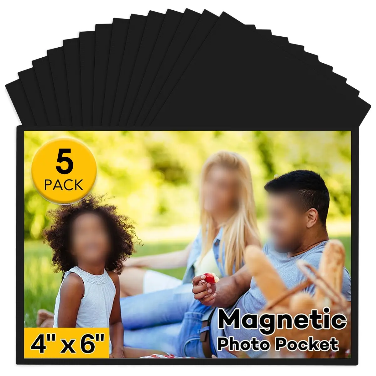Magnetic Refrigerator Photo Frame | Magnetic Photo Frames with Clear Pocket for Refrigerator, Fridge, Locker for 4x6 Inches Photos