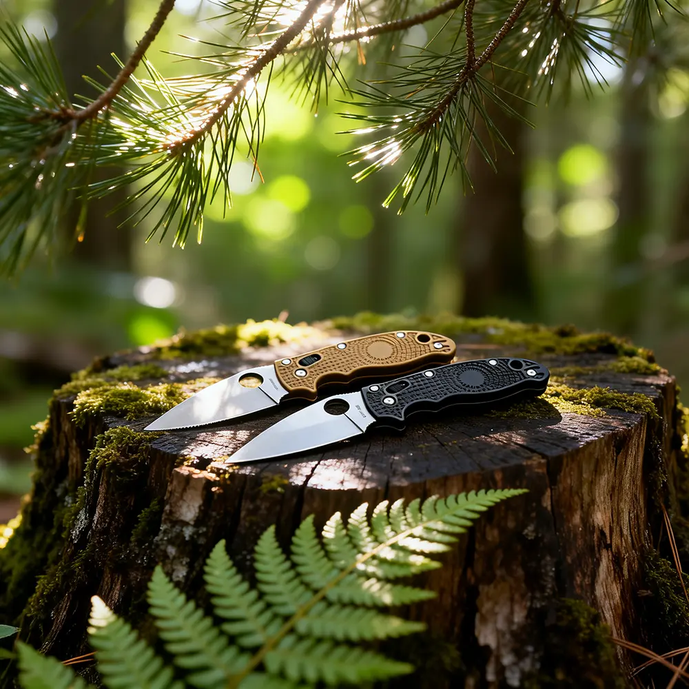 Pocket Knife C101 CTS BD1N Drop Point Blade, Button Lock with FRCP Handle, Lightweight Folding Knife for Lake House