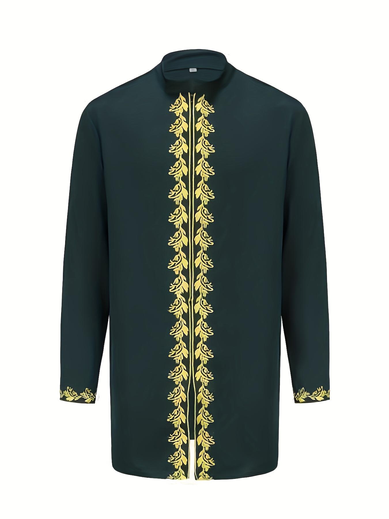 Men's Traditional Clothing Men's Set Two-Piece Set Long Sleeve Embroidery Luxury Set Men's Casual Holiday Clothing