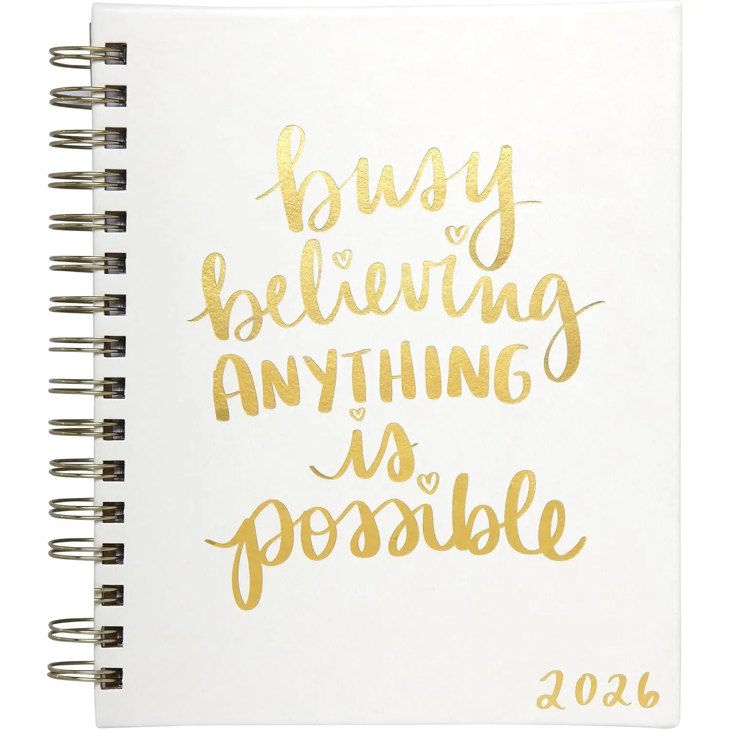 2026 Planner Weekly & Monthly Hardcover Spiral Agenda | Hardcover Spiral Lay-Flat Binding, Weekly and Monthly Planning Pages, January to December 2026, 7x8.75 Compact Format