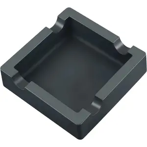 Large Silicone Cigar Ashtray Unbreakable Non-slip Burn-resistant for Outdoor Patio Indoor (Black)