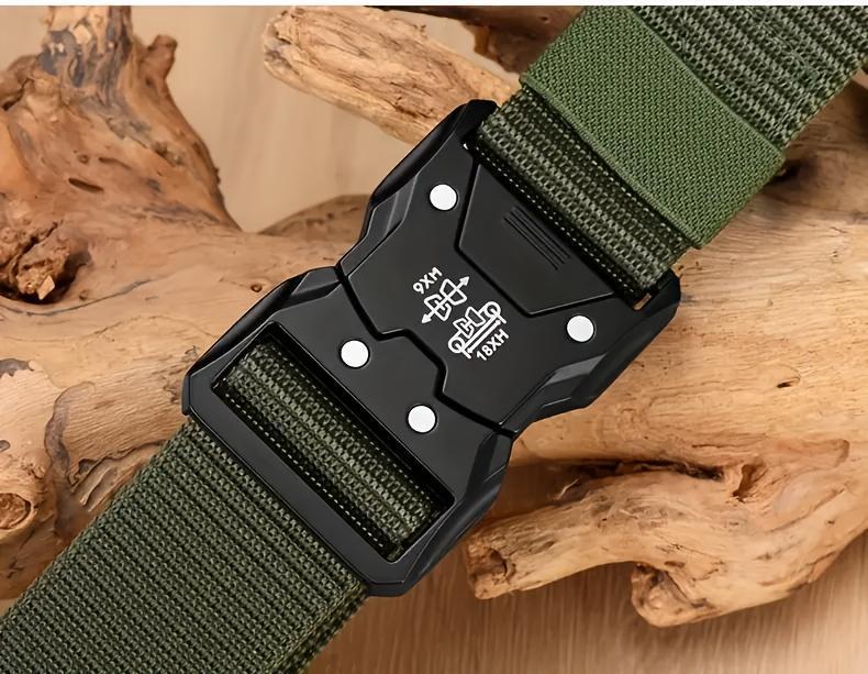 2026 New Arrival Men’s Tactical Training Waistband – Durable Nylon Quick-Release Buckle, Adjustable Black Outdoor Sports Belt