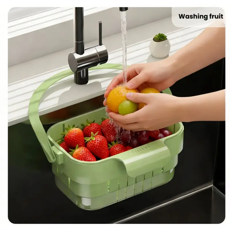 flash sale home itemsFoldable Hanging Kitchen Sink Drain Basket, Stainless Steel Kitchen Accessories - Hands-Free Hygienic Design, High-Efficiency Anti-Clog System, Tool-Free Installation, Slim Space-Saving, Easy-Clean,  Organiser Hangable Hangers