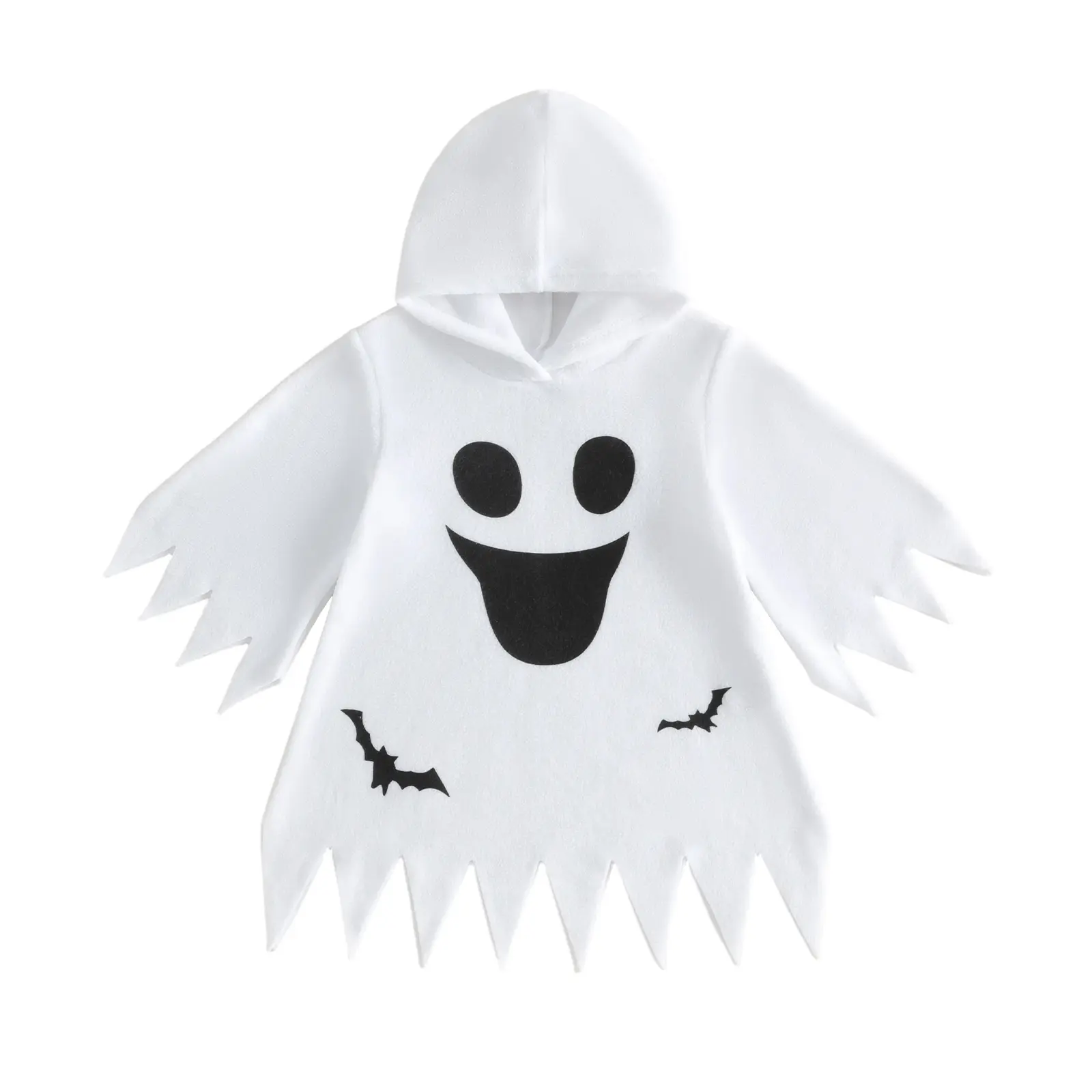 Toddler Baby Little Boy Girl Halloween Ghost Cloak Cute Hooded Cape Ghost Costume Holiday Party Fall 2-7 Years