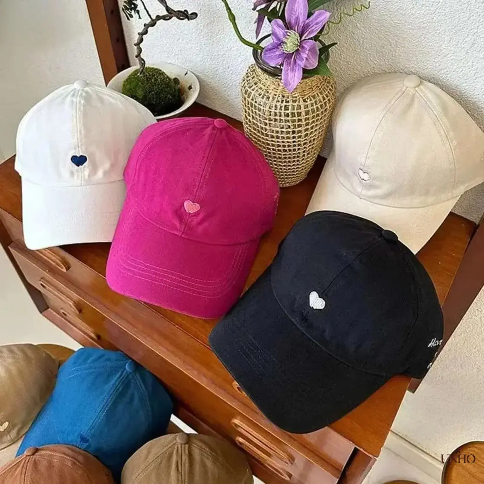Women High Ponytail Crisscross Empty Top Baseball Cap, Heart Embroidered Adjustable Breathable Lightweight Cotton Sports Hat, Casual Outdoor Accessory For Spring Summer Golf & Daily Wear Rule followed: Nouns, adjectives, product features capitalized; prep