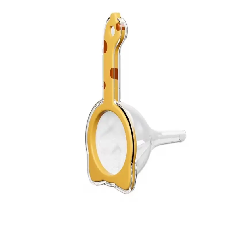 1 Piece Multi-Functional 2-in-1 Double Layer Funnel Strainer with Handle, Juice Filter, Large Caliber with Hanging Hole, Fine Mesh Filter Bowl, Special for Yogurt