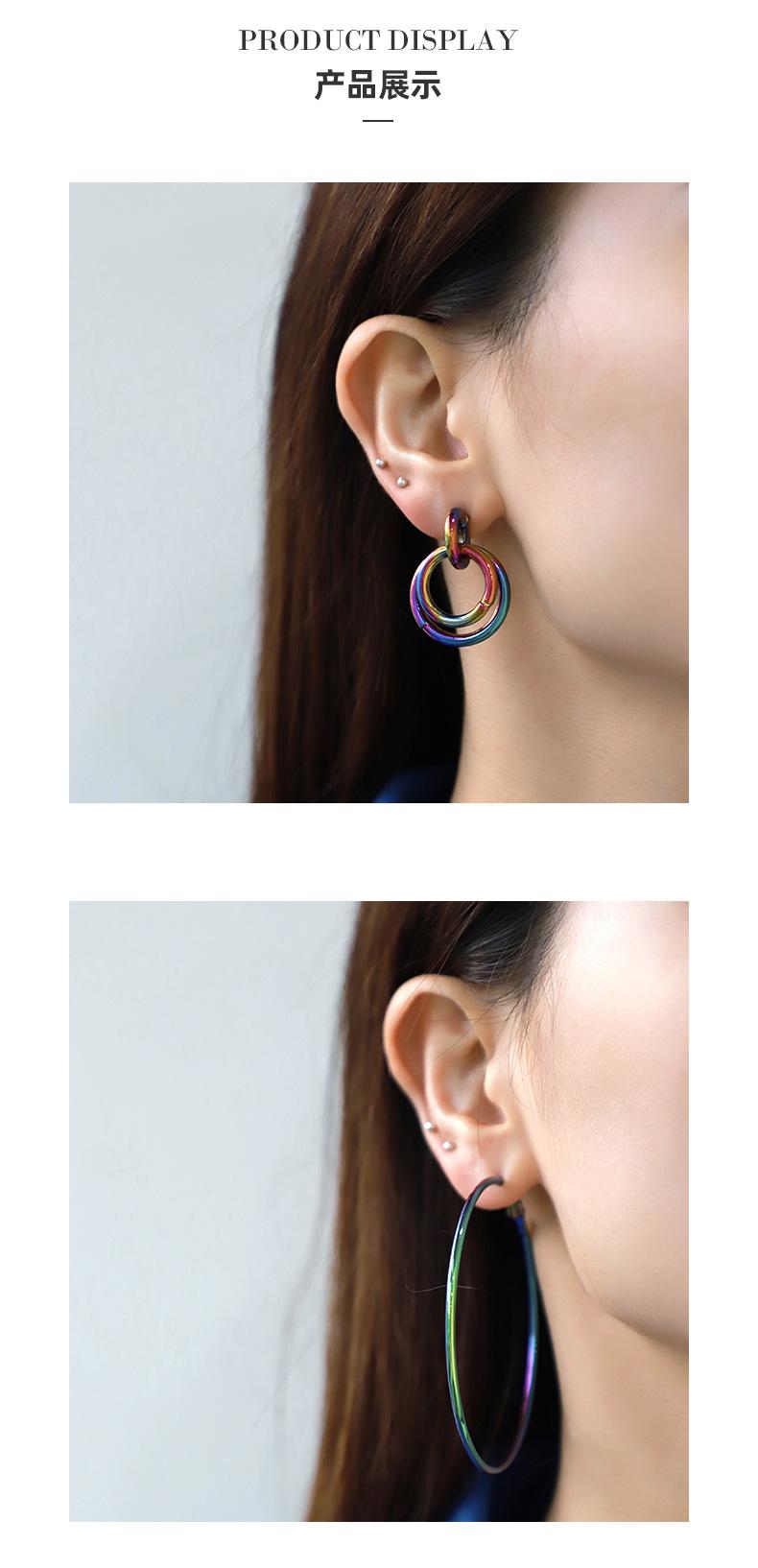 Dainty Purple Electric Hoop Earrings - Stylish and Trendy Accessory for Everyday Wear