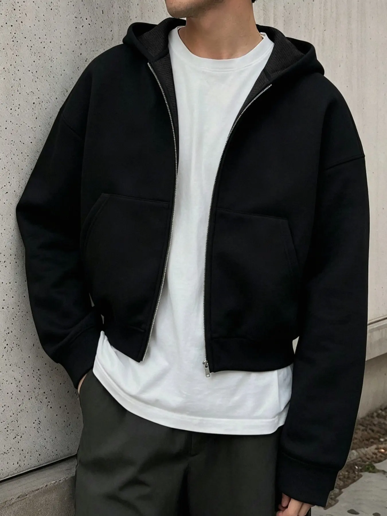 Men's zip-up sweatshirt hoodie, a Loose, Casual, lightweight, Thin, non-fleece, Long sleeve style perfect for the changing seasons. Featuring a zip-front design, this versatile basic is suitable for everyday wear and is a unisex style