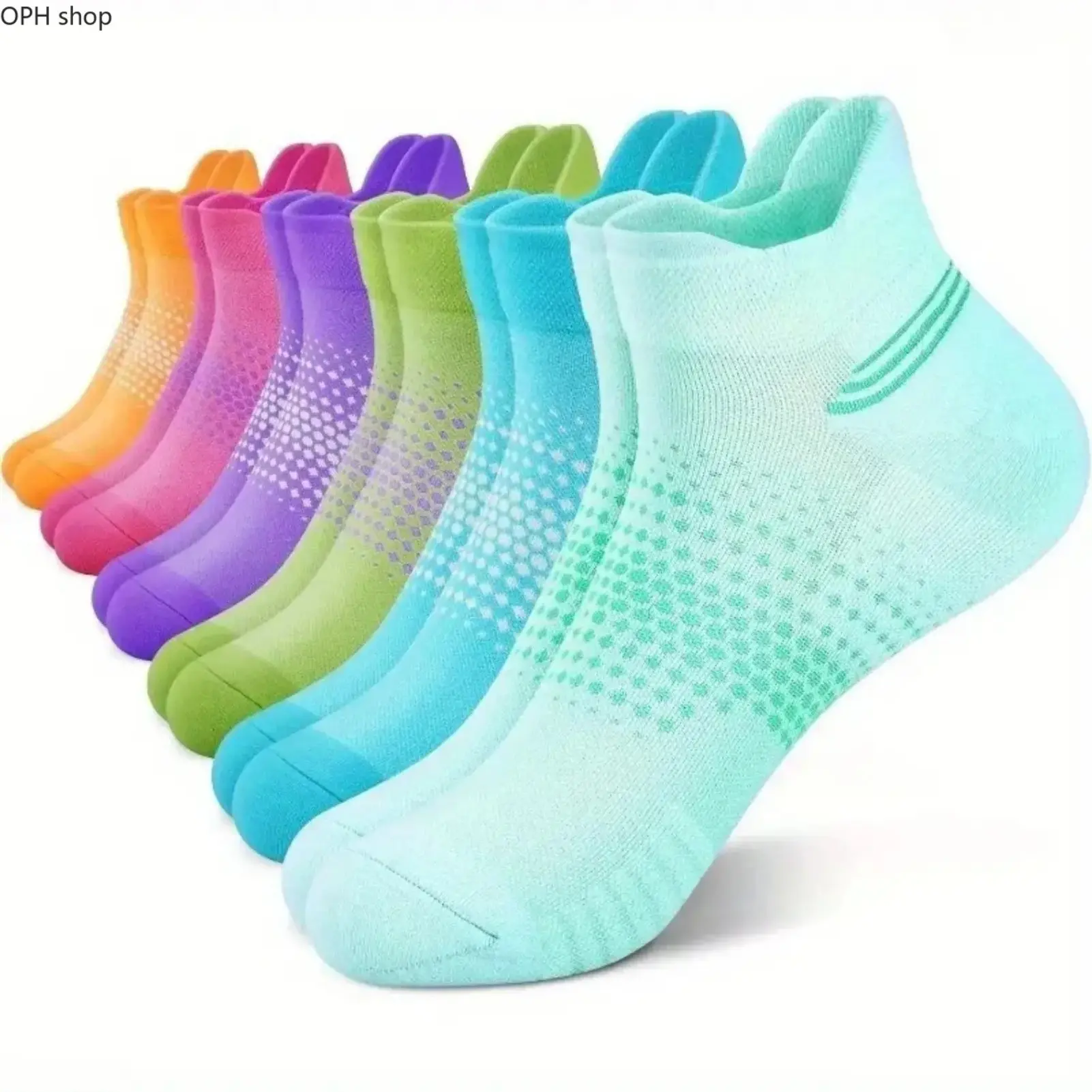 Women's 6-Pack Low Cut Compression Socks - Cushioned Arch Support, Breathable Athletic Socks for Gym Workouts, Outdoor Activities
