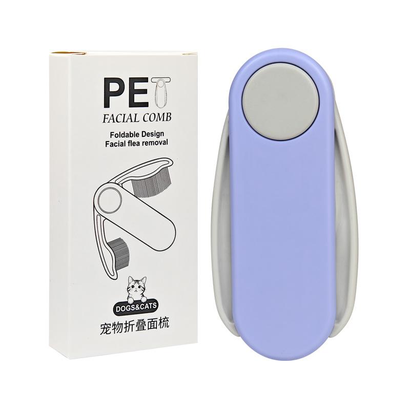 Pet Dog and Cat Flea Removal Folding Comb, Lice Removal Cleaning and Grooming Comb, Dense-Tooth Straight-Row Flea Comb head Portable Hair Roller shedding blade cow scratching brush bag