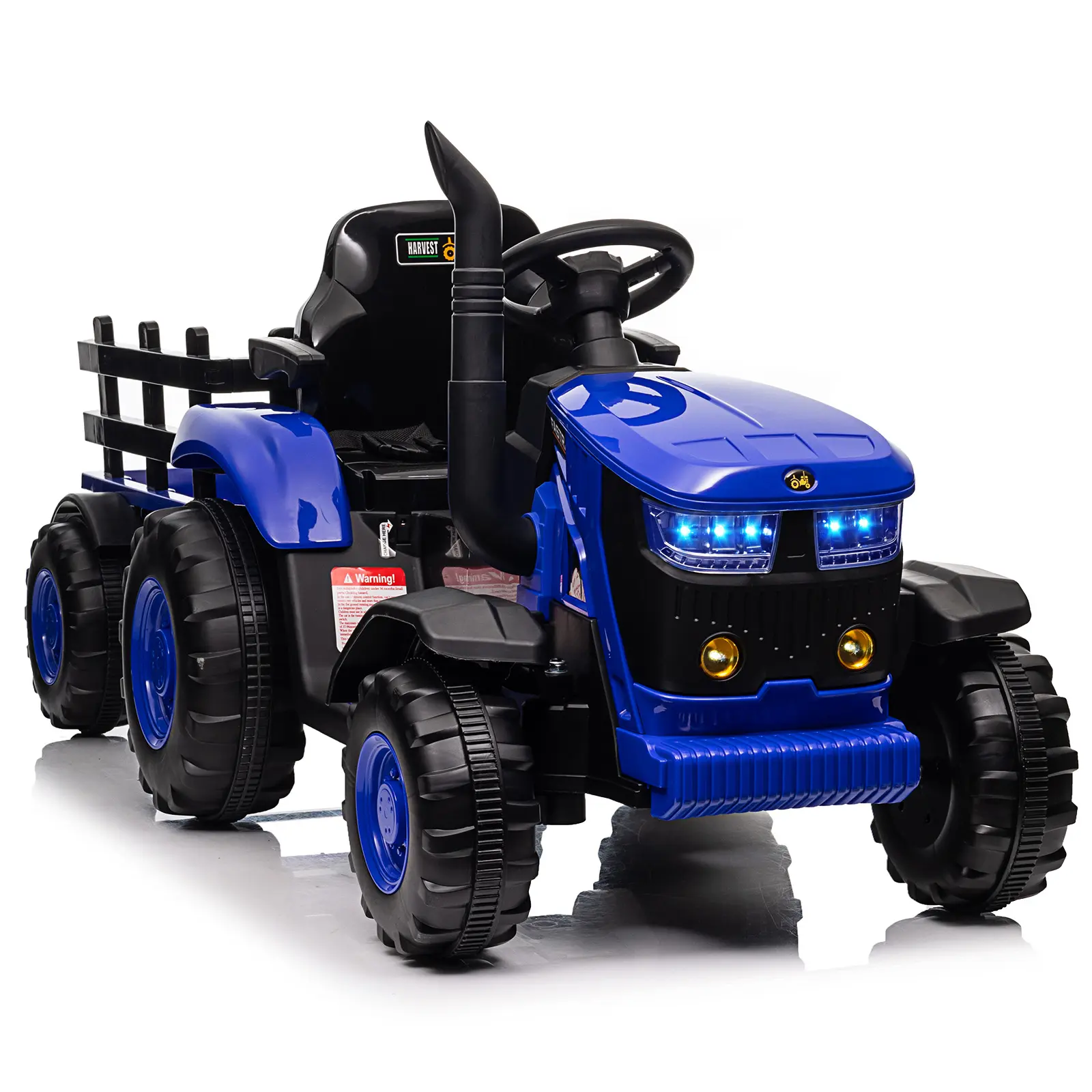 12V Electric Ride-On Tractor for Kids, Remote Control Toy Car with LED Headlights and USB, Suitable for Boys & Girls 3-8, Ideal Birthday & Festival Gift
