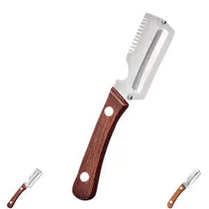Multi-Functional Kitchen Tool for Slicing, Peeling, and Bottle Opening, Comfortable Wooden Handle Design for Easy Use with Fruits, Vegetables, and Eggs, Compact and Lightweight, Perfect for Home Cooking, Meal Prep, and Daily Kitchen Tasks