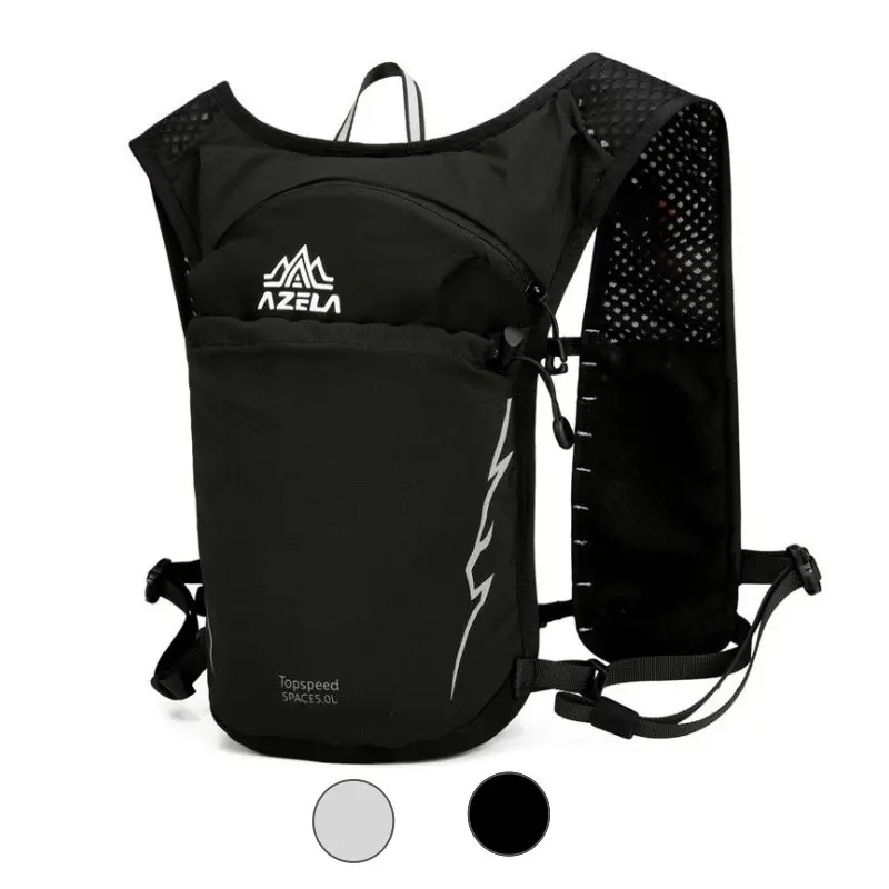 AZELA Trail Running Hydration Backpack Vest Lightweight Quick Dry Mesh Water Bottle Holder Sports Chest Pack Reflective Strip Design for Jogging Bike Mountaineering Fitness