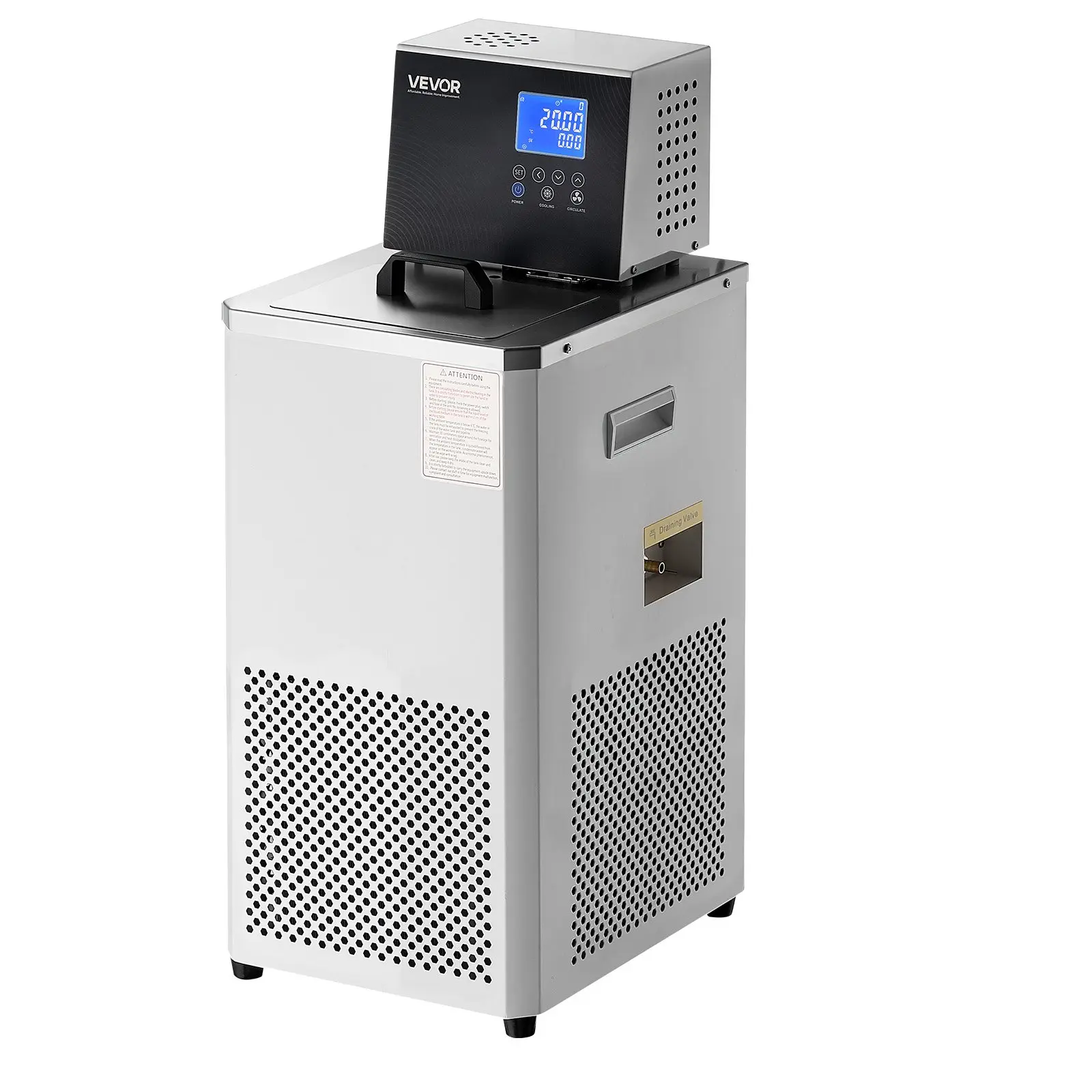 【Summerfinds】VEVOR Laboratory Chiller Circulator, -30-100, 6 L Internal and External Dual Circulation, Low Temperature Cooling Liquid Circulator Pump Chiller, Recirculating Chiller Water Bath for Laboratory