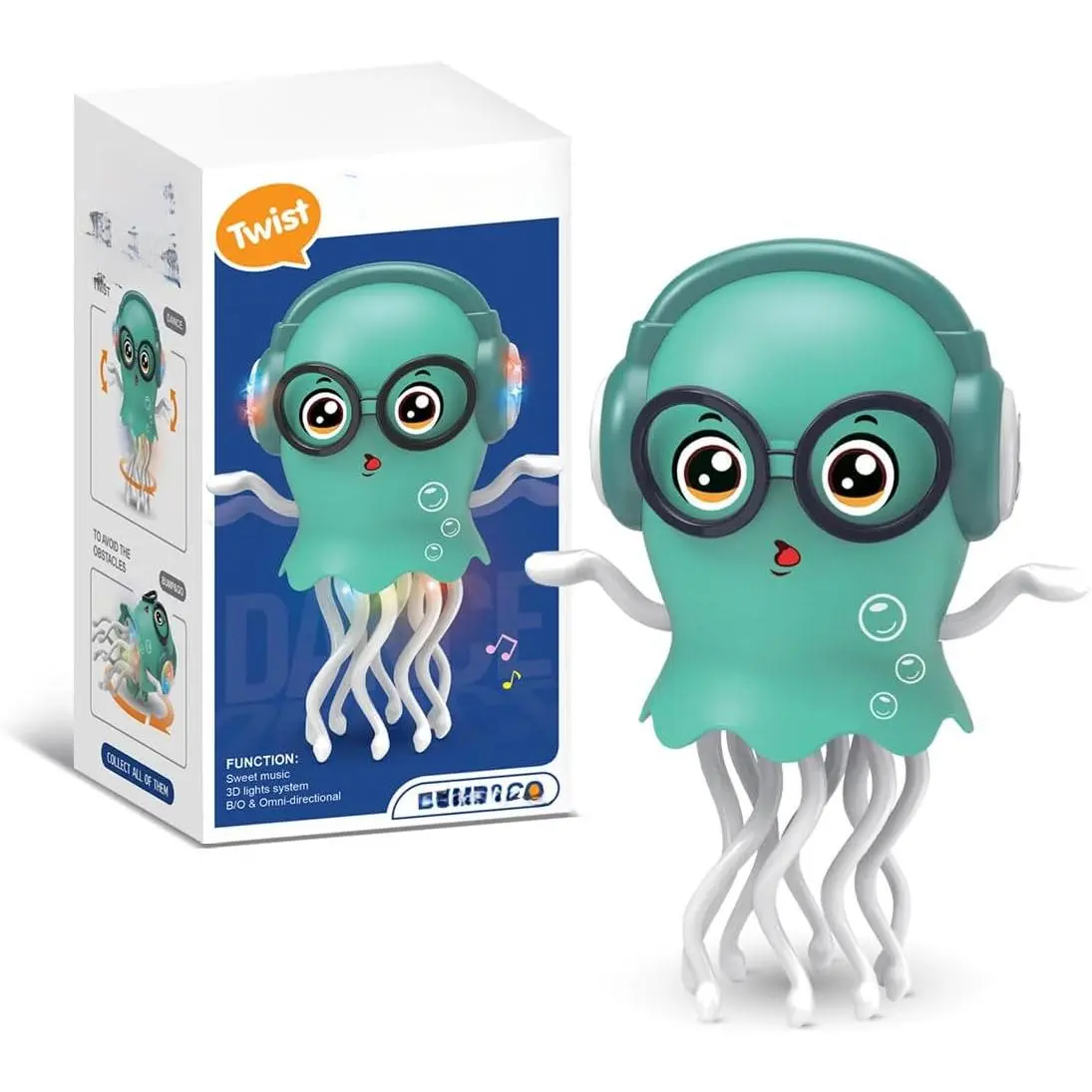 Dancing Jellydancer Baby Toy, Crawling Infant Tummy Time Toy,Dancing Loud Music Crawling Walking Toys  3 4 5 6 7 8 Year Old Kids Boy Girl Birthday Gifts, Interactive Relax Fidget Gifts