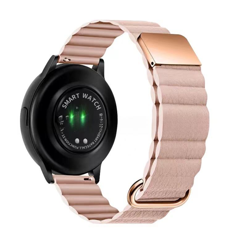 Suitable for Samsung watch Galaxy watch45 genuine leather magnetic buckle Huawei FIT3/GT3 watch strap