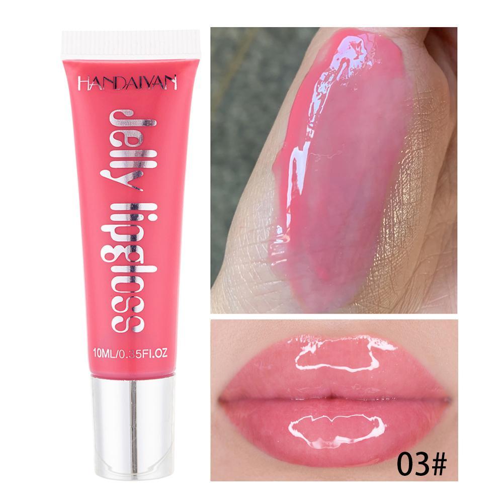 Moisturizing Glossy Lip Gloss, Candy Color Jelly Lip Stain, Hydrating Plumping Lipstick for Girls & Women