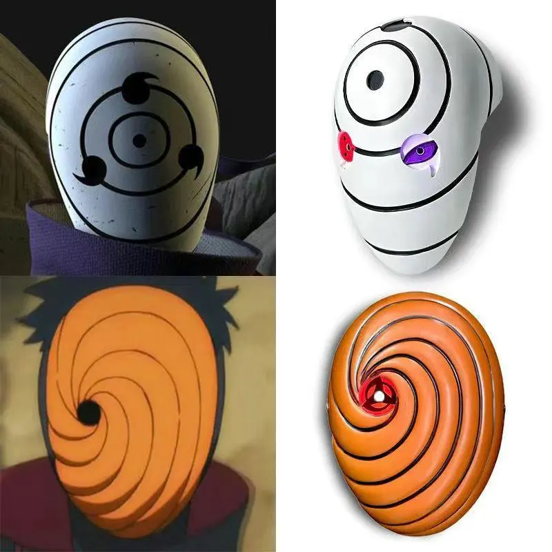 Naruto Obito Uchiha LED Red Sharingan Eyes Full Face Glowing Costume Mask - ashitaka-1 Cosplay Accessory for Halloween Party, Festival Gift (Toys & Hobbies Specialty DIY Supply), Accessories