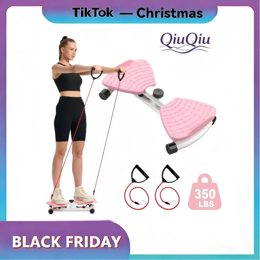 Female Waist Twister Disc - Portable Ab Twisting Board for Aerobic Exercise, Core Training, Cardio Workouts, 300 lbs Capacity, Workout Equipment