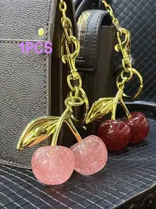 A fashionable and cute cherry design Kevchain, bag decoration, daily wear, also a surprising and exquisite small gift, Trendy Bag Charms, Charms for Purses