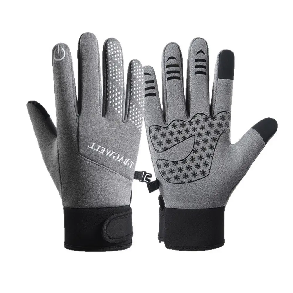 Winter Cycling Gloves for Men, Waterproof Anti-Slip Touch Screen, Outdoor Sports Riding, Windproof Fleece Lining, Warm Gloves
