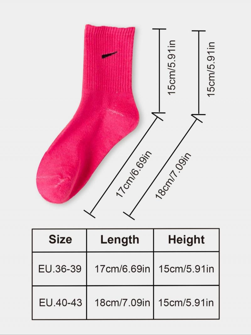 10 pairs of Random Color Women's Crew Socks, Casual Comfortable Breathable Mid-calf Socks for Daily Wear, Multipack Knit Socks for All Seasons, Underwear for Women,UU