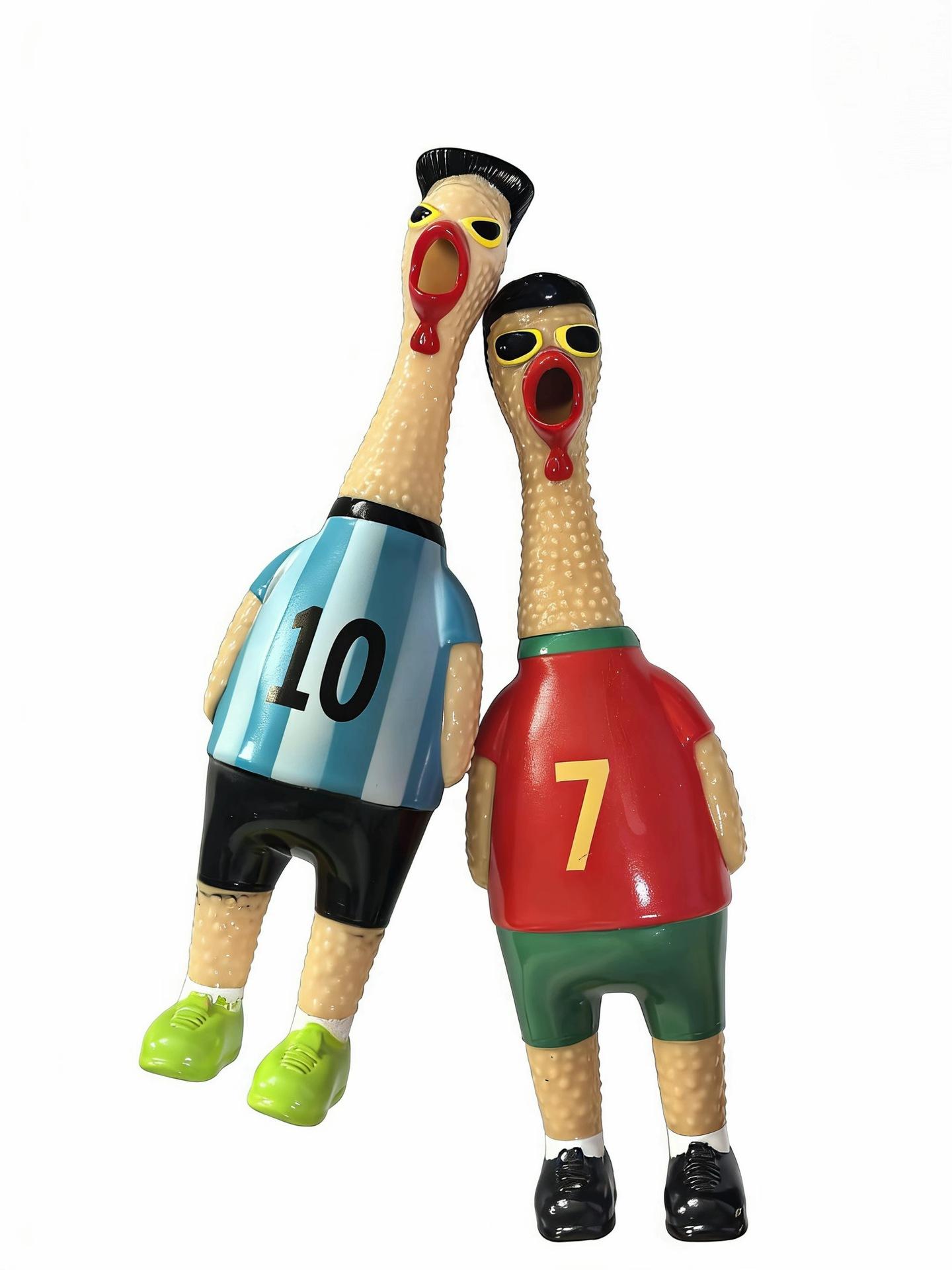 Football Screaming Chicken Stress Relief Toy, Sound-Making Toy for Stress Relief and Fun, Squeezable Toy for Adults and Children