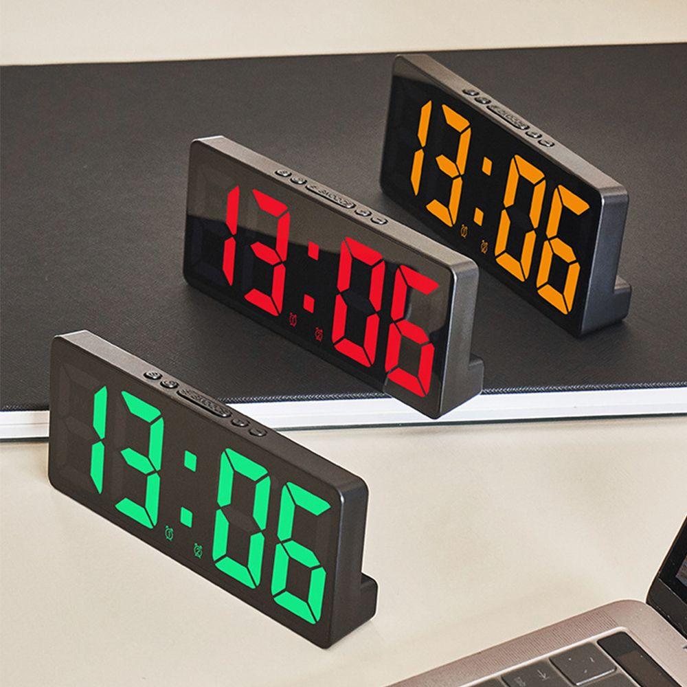 Creative digital clock, color night light, temperature calendar alarm clock, LED large digital electronic clock, backlight, home decoration