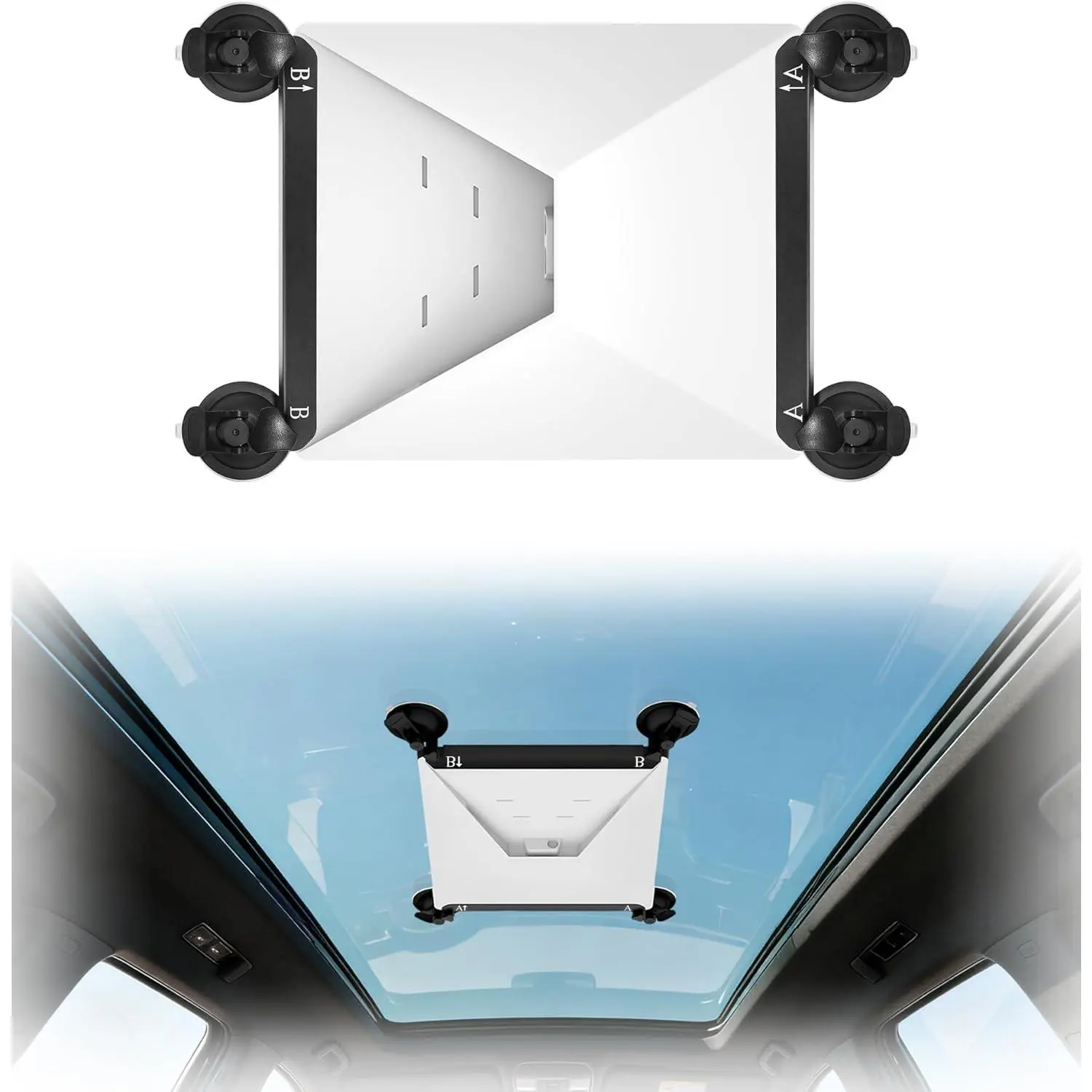 Starlink Mini Suction Cup Mount for Window – Strong Grip & Vibration-Proof – Starlink Mini Sunroof Mount to Secure Stable Signal for Star Link on Cars Yachts RVs Travel (Black)
