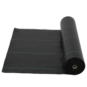6ft x 300ft Black 3.2oz Heavy Duty Weed Barrier Landscape Fabric, High Permeability Ground Cover for Effective Weed Control, Suitable for Gardens, Flower Beds & Driveways, Made in USA