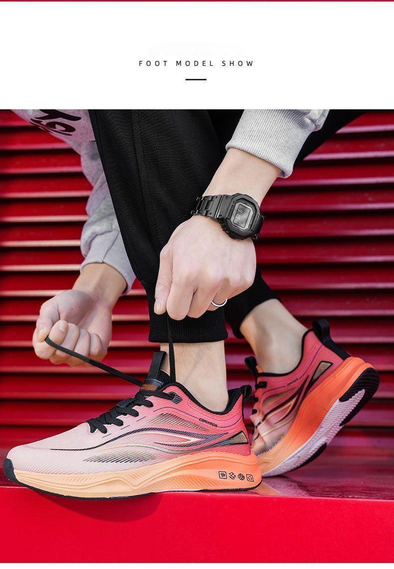 Plus-size men's shoes 2026 new model breathable casual student shoes fashionable versatile sports shoes shock-absorbing outdoor running shoes