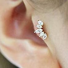 MILACOLATO Cartilage Earring 11count 16G 18G Stainless Steel Cartilage Earrings Stud Hoops Conch Forward Helix Earrings Tragus Daith Piercing CZ Barbell Stud Cartilage Piercing Jewelry for Women s Studearrings